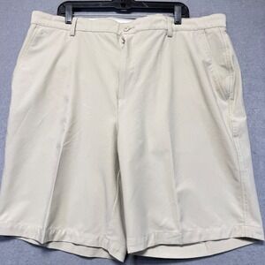 FootJoy Mens Performance Golf Shorts Khaki Tan Stretch Size 42 Flat Front FJ
